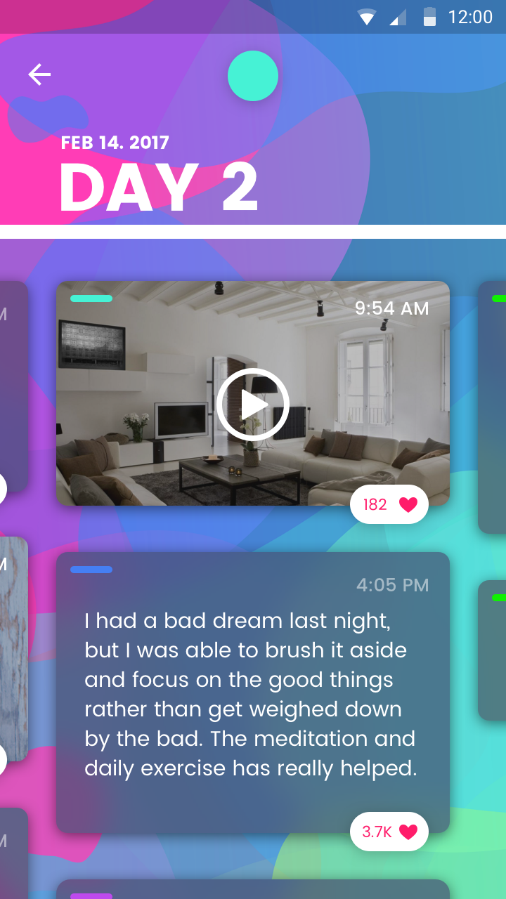 Safespace app — Day 2 journal screen